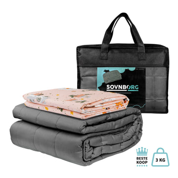 Set Verzwaringsdeken 3 kg met Hoes Katoen/Minky Bosdieren