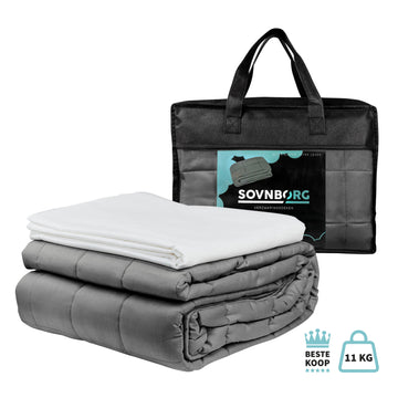 Set Verzwaringsdeken 11 kg met Hoes Katoen Wit